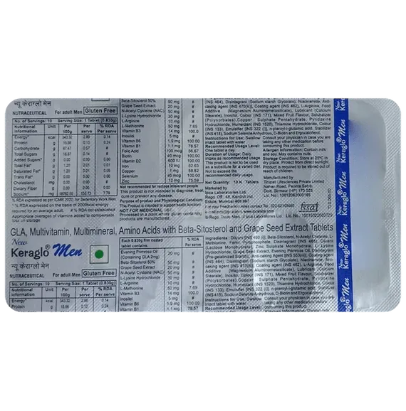 keraglo men tablet 10's